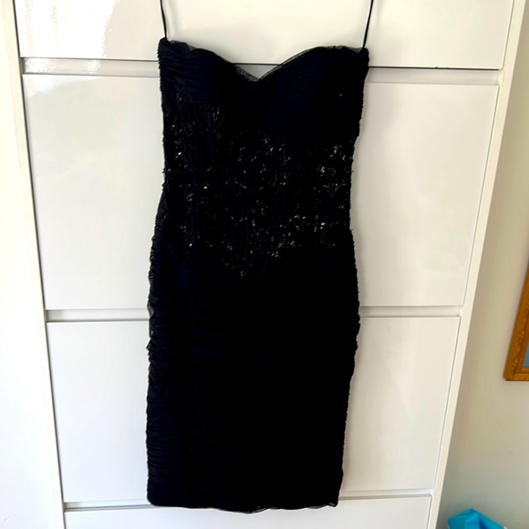 FABULOUS VICK TIEL STRAPLESS EVENING DRESS, MADE IN FRANCE - Picture 1 of 6